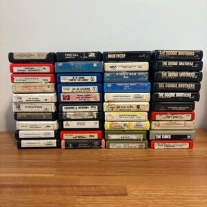 Mixed 8-Track Tape Lot 40pc Doobie Brothers Steely Dan Chicago Neil Young Fair